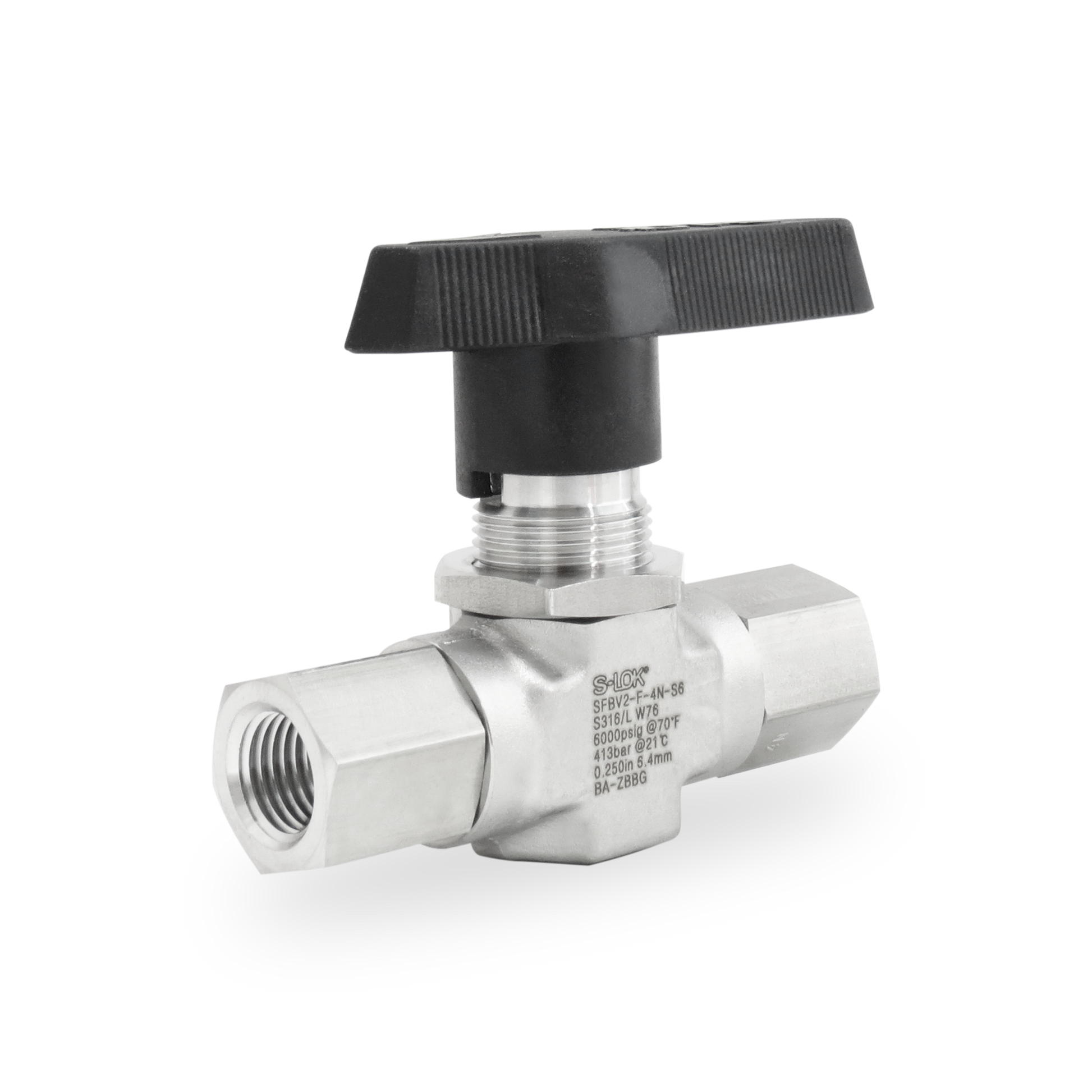 SFBV2-F-4N-S6 - Válvula Bola A. Inox S316 1/4 NPT Roscada Hembra (6000 psi)