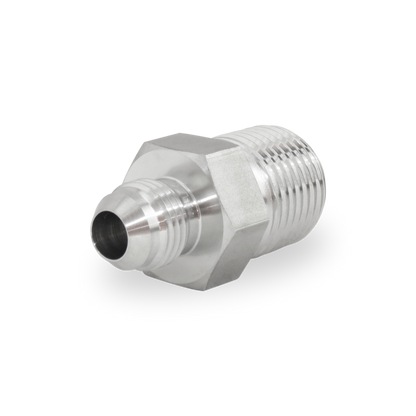 Adaptador Recto 3/8" Flared 37°- JIC (SAE J514) x 1/4 NPT Macho Roscado