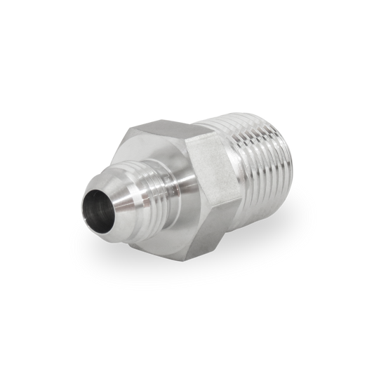 Adaptador Recto 3/8" Flared 37°- JIC (SAE J514) x 1/4 NPT Macho Roscado
