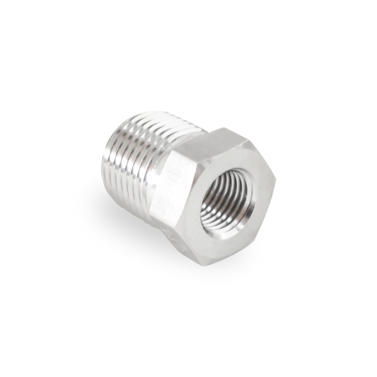 Reducción Bushing 1/2" NPT X 3/8"  NPT Roscada A. Inox S316