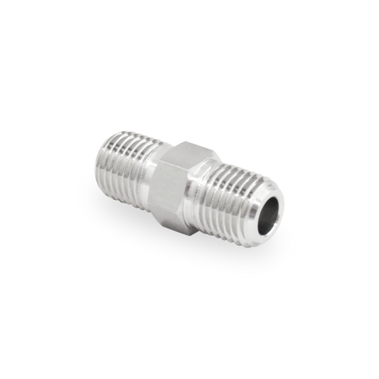 Niple Corto Hexagonal 1/4" NPT Roscado, A. Inox S316