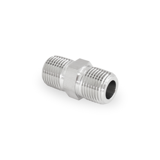 Niple Corto Hexagonal 1/2" NPT Roscado, A. Inox S316
