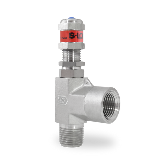 Válvula de Relevo (Alivio) en A Inox S316 1/2" Macho-Hembra NPT Roscada