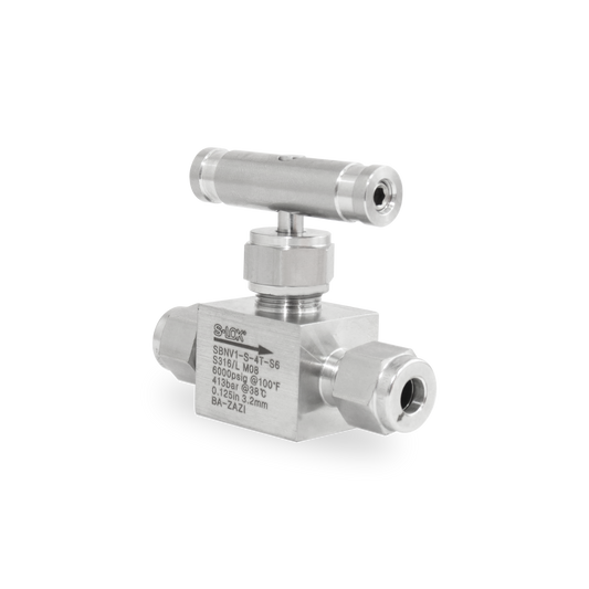 Válvula de Aguja A Inox S316 1/4" OD (6,000 PSI)