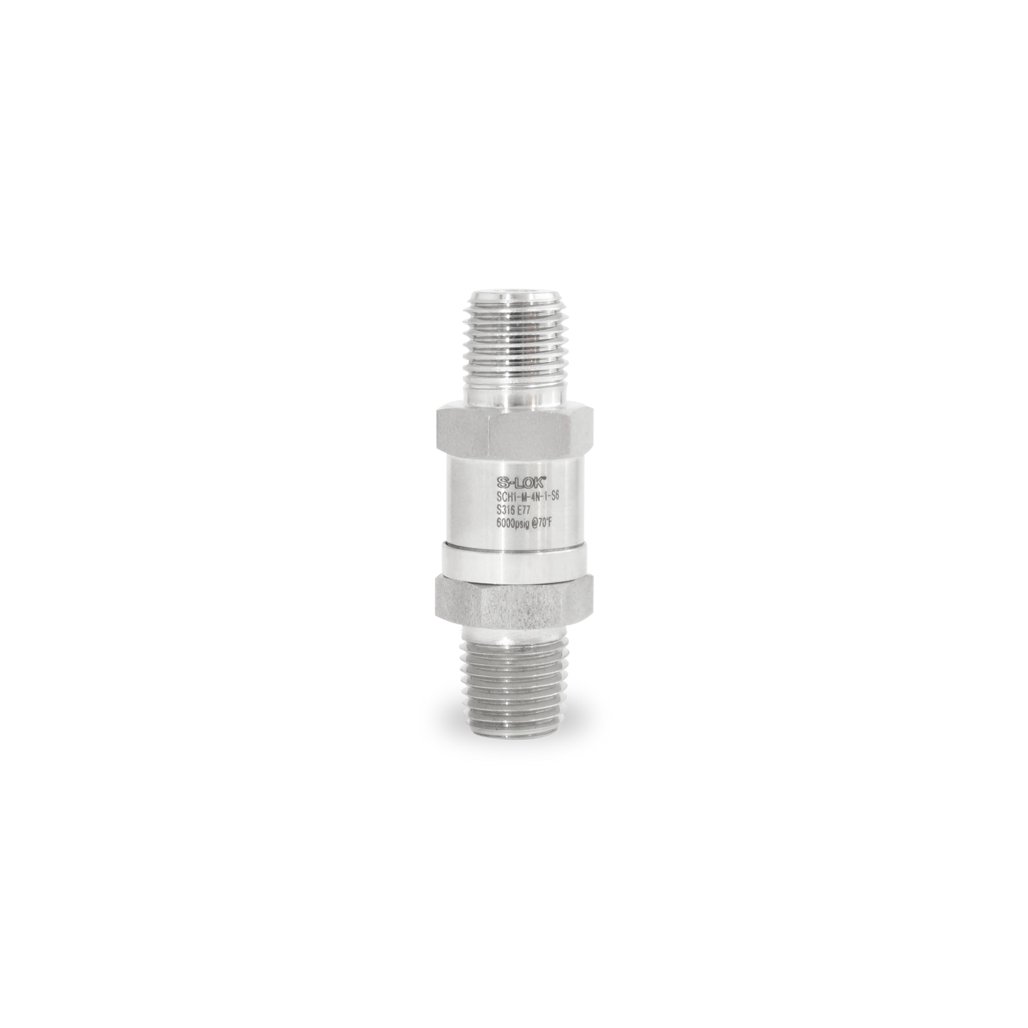 Válvula Check 1/4" NPT Roscada Macho (Craking 1 psi)