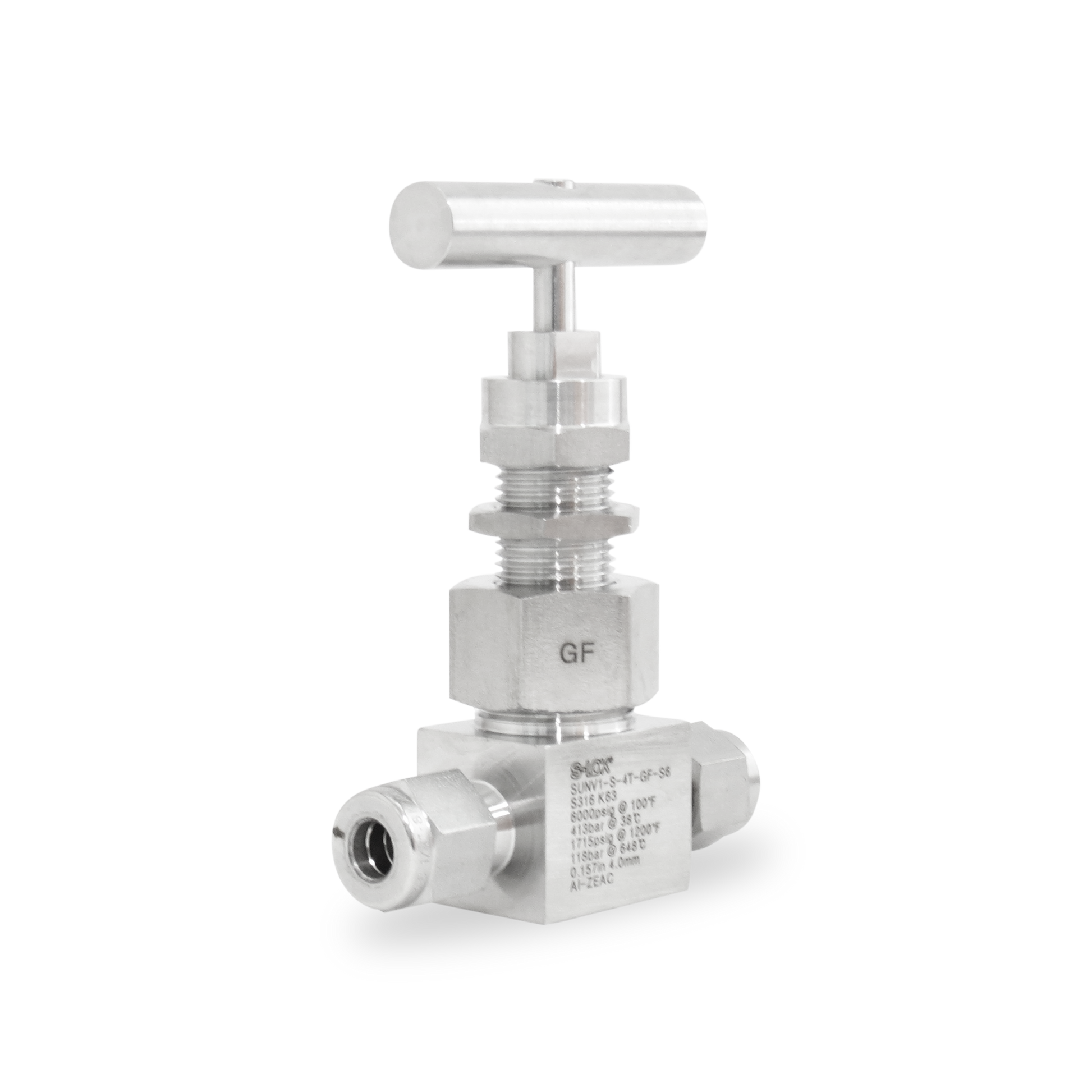 SUNV1-S-4T-GF-S6 - Válvula de Aguja A Inox S316 1/4