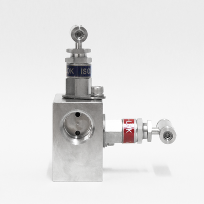 Manifold 2 vias de 1/2" NPT Hembra roscada, Purga 1/2" NPT