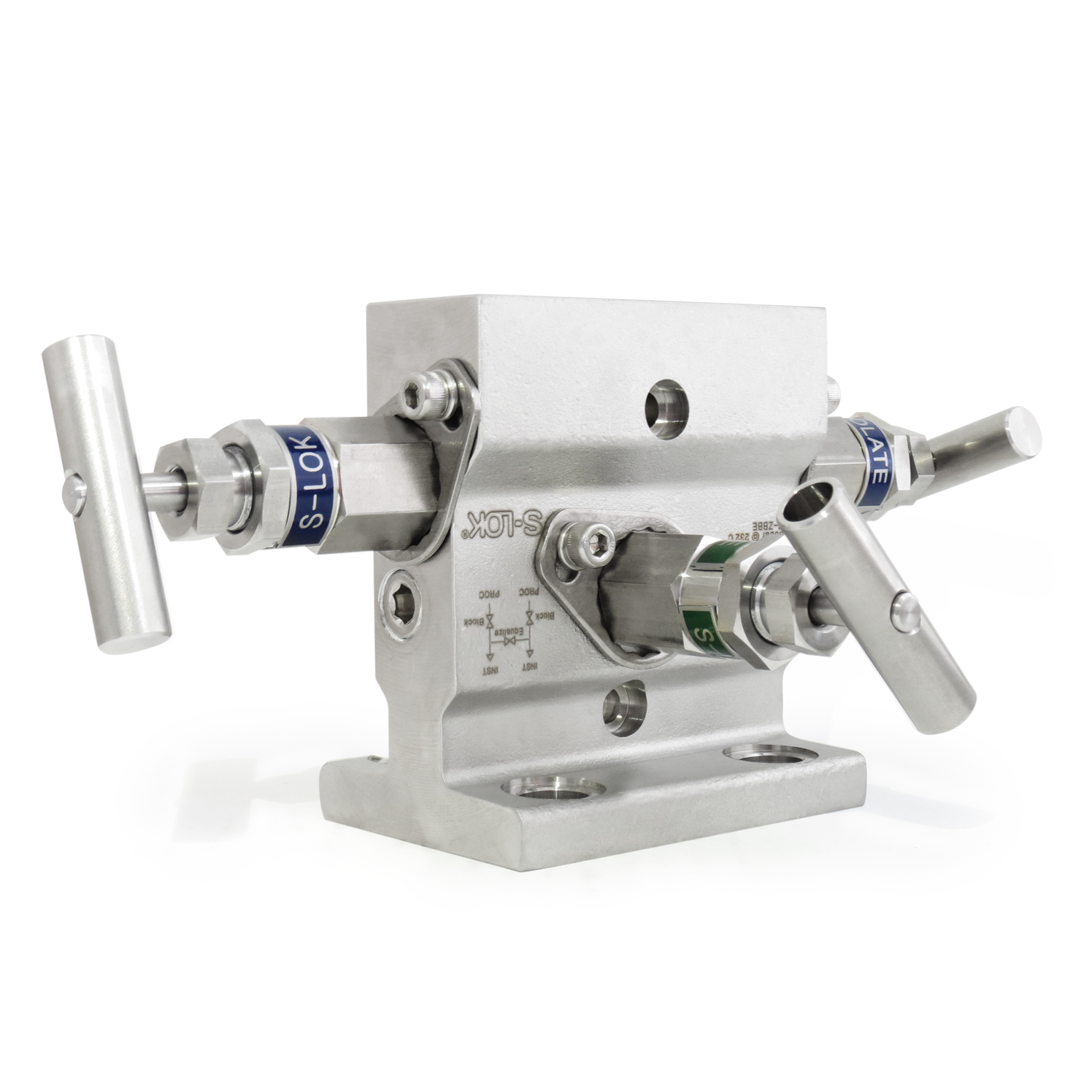 SM3V1-F-8N-S6 - Manifold 3 vias tipo montaje directo-brida simple, 1/2