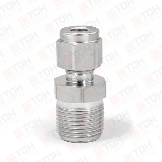 Racor Recto Macho 1/4" OD x 3/8" NPT