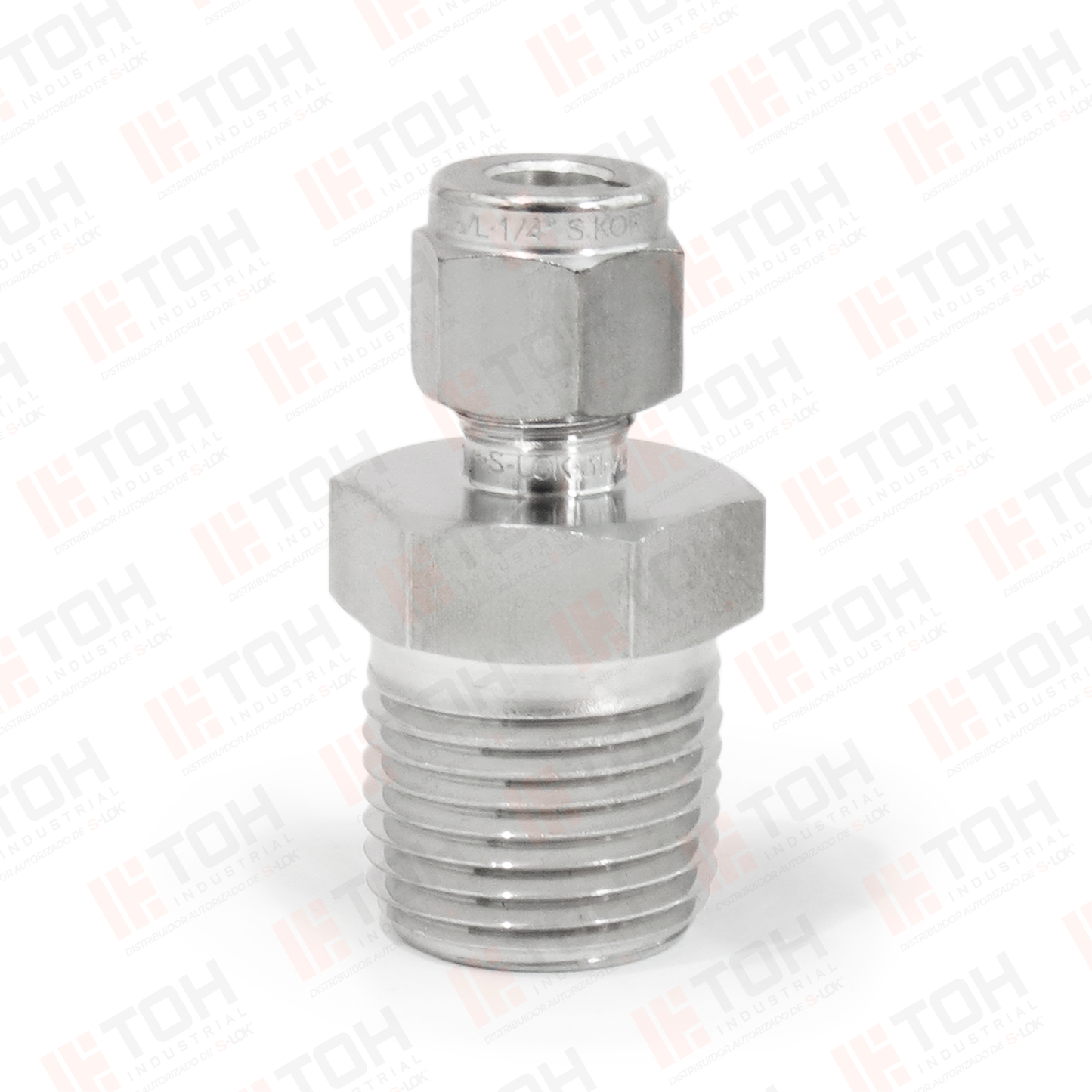 Racor Recto Macho 1/4" OD x 1/2" NPT