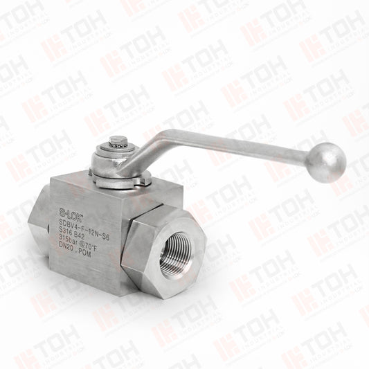 Válvula Bola (DIN) 3/4" NPT Roscada Hembra