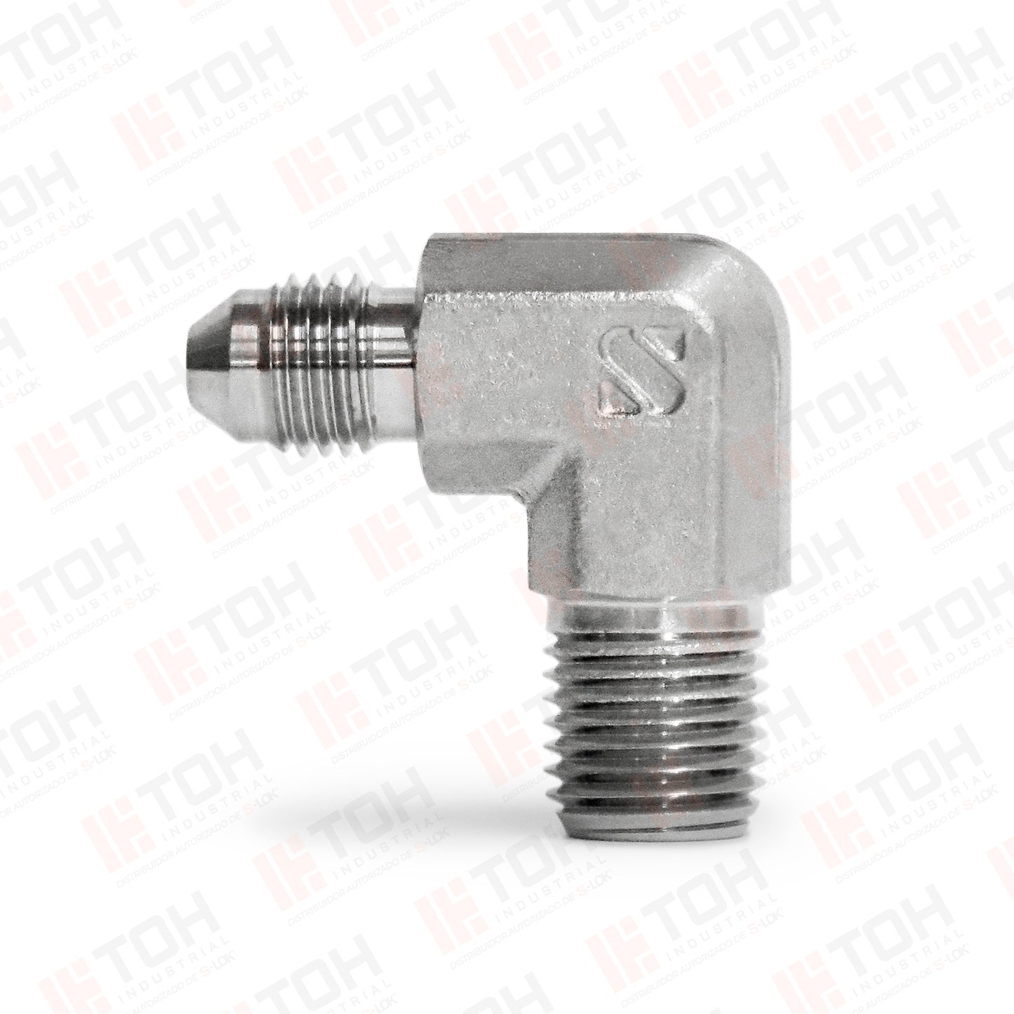 Adaptador Codo 90° Macho 1/4" x 1/4" NPT Macho