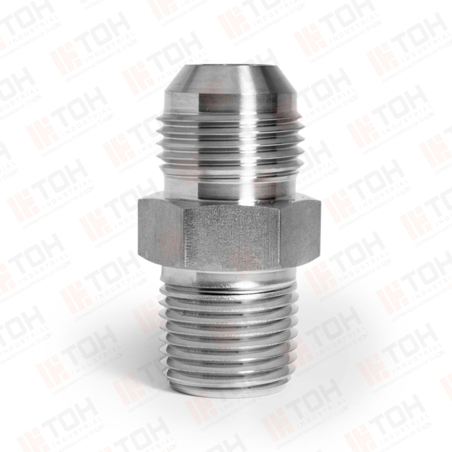 Adaptador Recto 5/8" Flared 37°-JIC x 1/2" NPT Macho Roscado