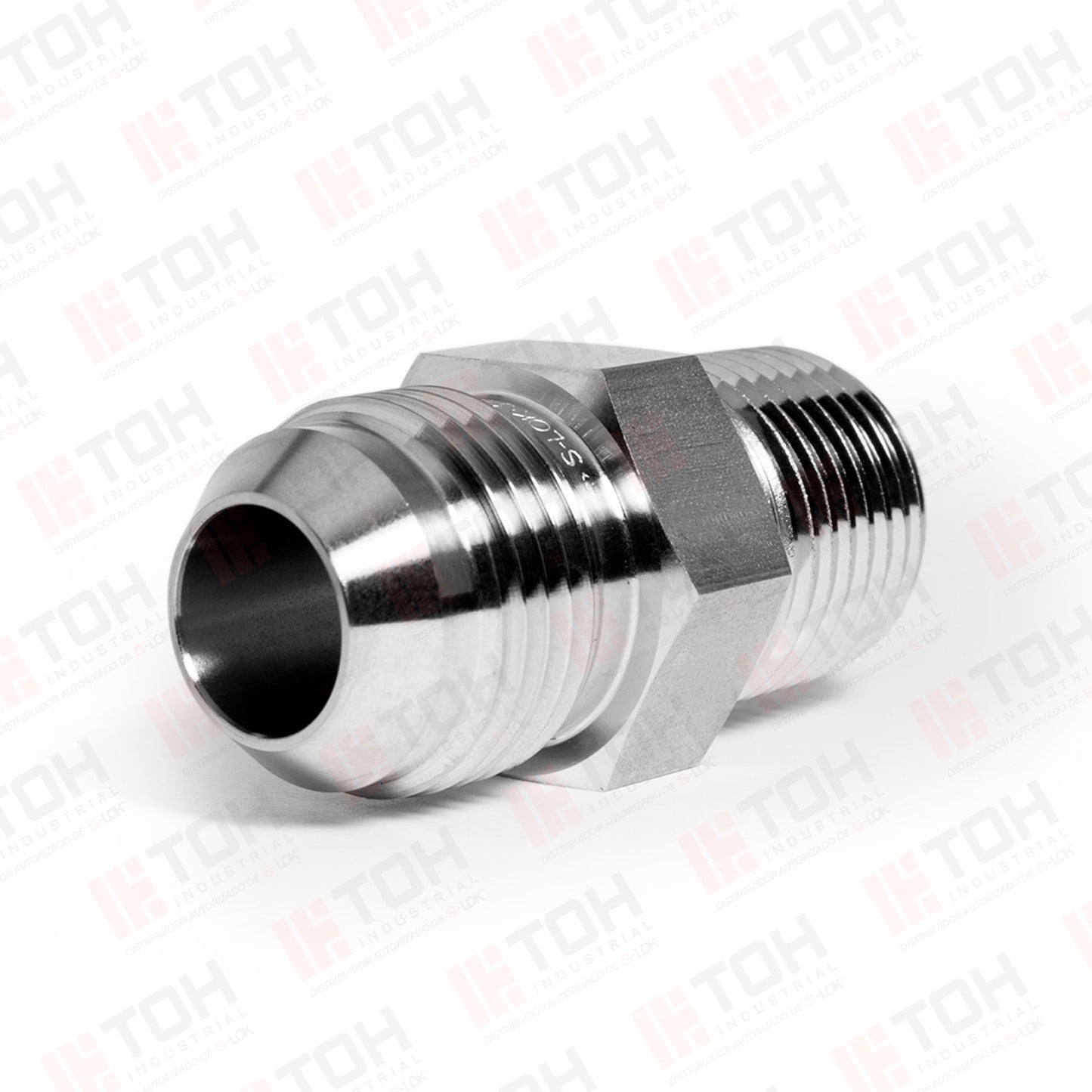 Adaptador Recto 5/8" Flared 37°-JIC x 1/2" NPT Macho Roscado