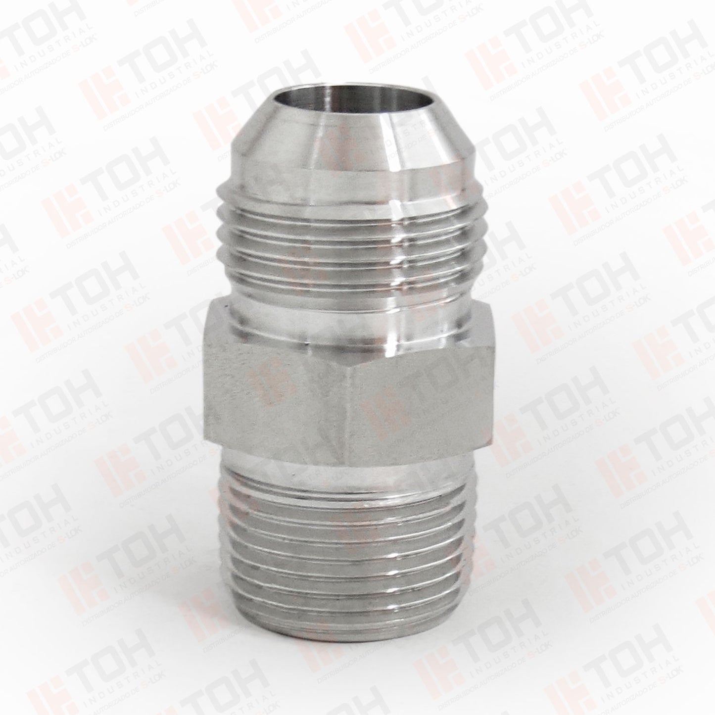 Adaptador Recto 3/4" Flared 37°-JIC x 3/4" NPT Macho Roscado