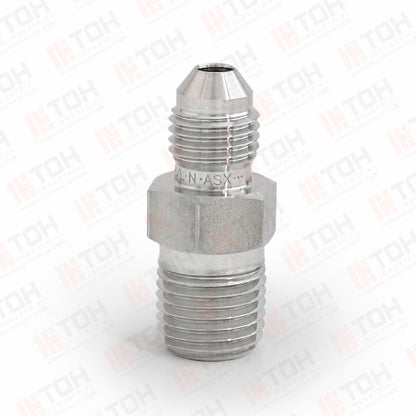 Adaptador Recto 1/4" Flared 37°-JIC x 1/4" NPT Macho Roscado