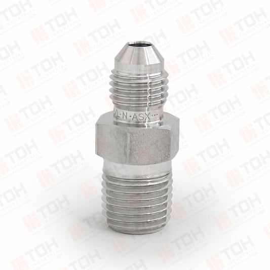 Adaptador Recto 1/4" Flared 37°-JIC x 1/4" NPT Macho Roscado