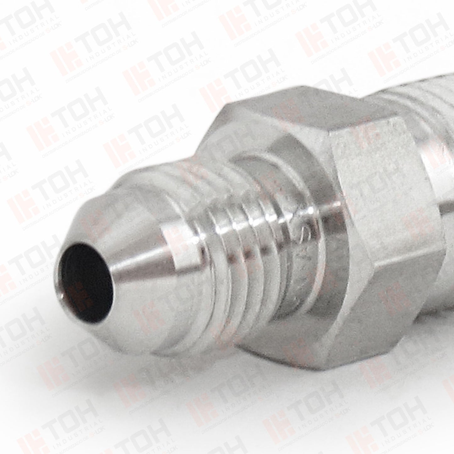 Adaptador Recto 1/4" Flared 37°-JIC x 1/4" NPT Macho Roscado