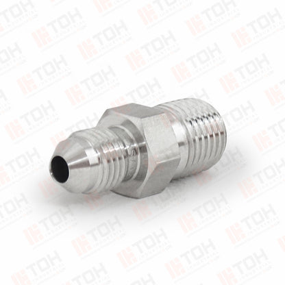 Adaptador Recto 1/4" Flared 37°-JIC x 1/4" NPT Macho Roscado