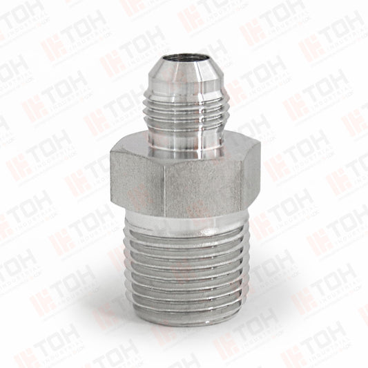Adaptador Recto 3/8" Flared 37°-JIC x 1/4" NPT Macho Roscado