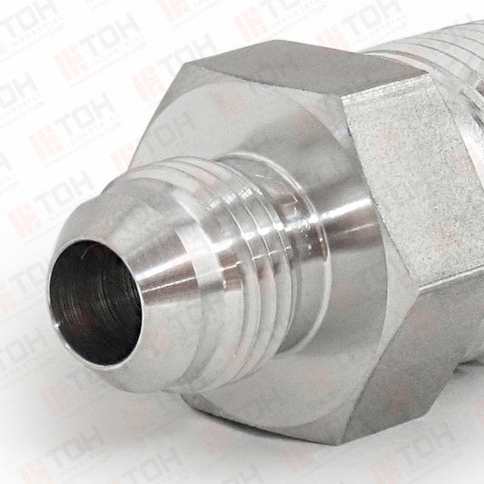 Adaptador Recto 3/8" Flared 37°-JIC x 1/4" NPT Macho Roscado