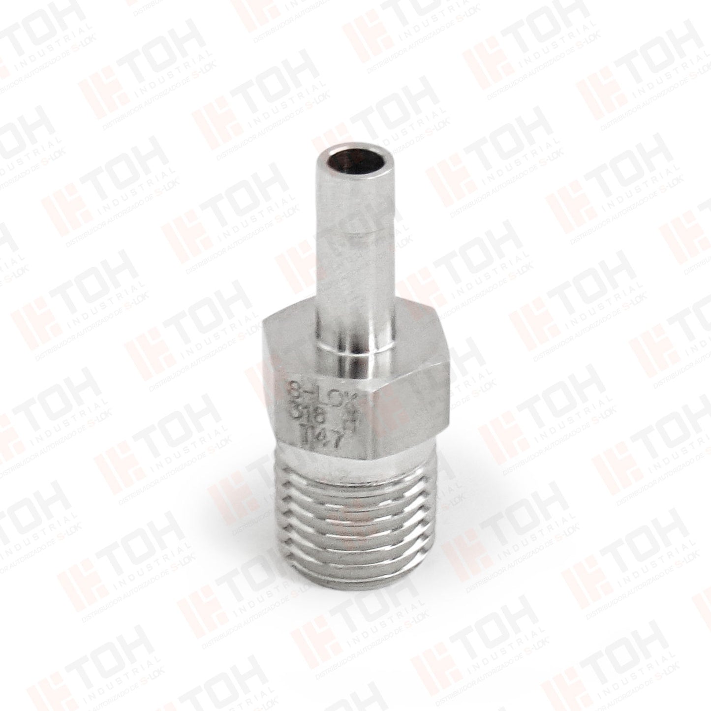 Adaptador Reductor (Manguito) 3/16" OD-Tube x 1/8" NPT Macho