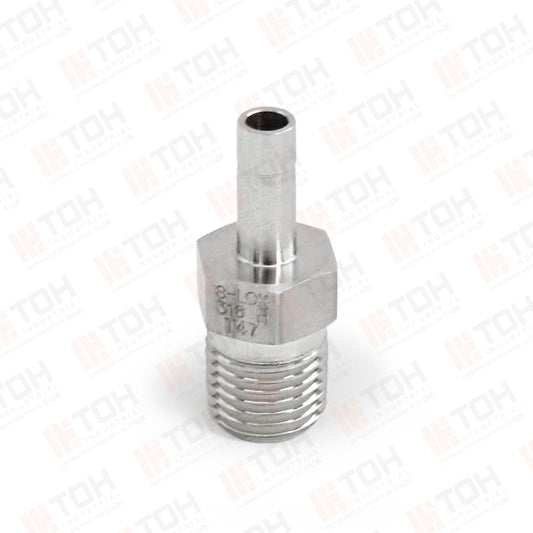 Adaptador Reductor (Manguito) 3/16" OD-Tube x 1/8" NPT Macho