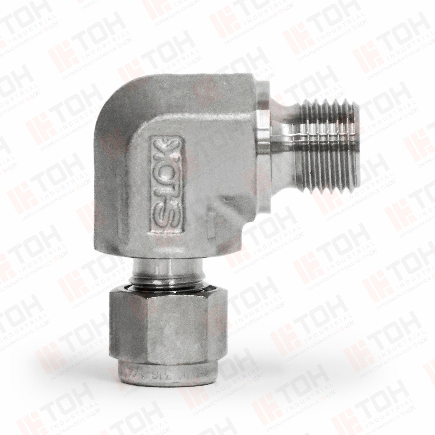 Racor Codo Macho 1/4" OD x (G) 1/4" BSPP