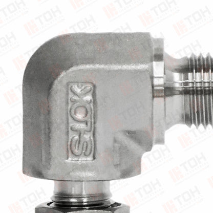 Racor Codo Macho 1/4" OD x (G) 1/4" BSPP