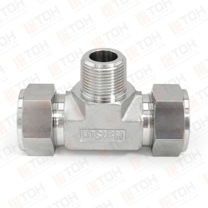 Tee Lateral 1/2" OD x 3/8" NPT Macho x 1/2" OD