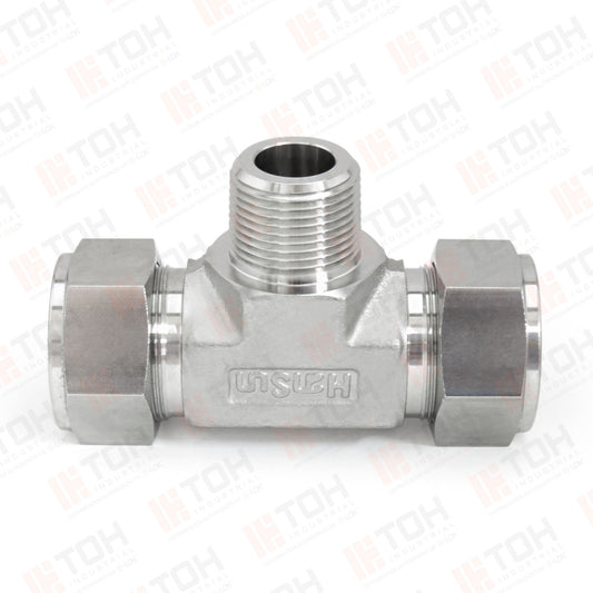 Tee Lateral 1/2" OD x 3/8" NPT Macho x 1/2" OD